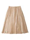 Muller Of Yoshiokubo Split-front Pleated Skirt In Neutral