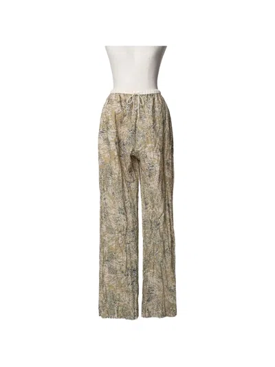 Muller Of Yoshiokubo Strata Straight Trousers In Nude