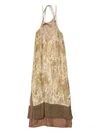 Muller Of Yoshiokubo Tie-strap Floral-print Dress In Neutral