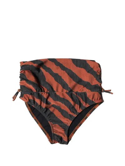 Muller Of Yoshiokubo Zebra-print Bikini Bottoms In Brown