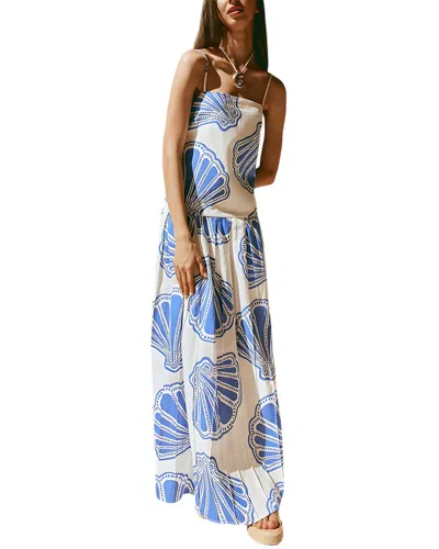 Multi Amina Glam Linen-blend Maxi Dress
