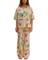 Multi Esea 2pc Linen-blend Shirt & Pant Set