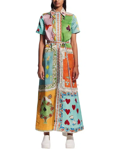Multi Esea Linen-blend Maxi Dress