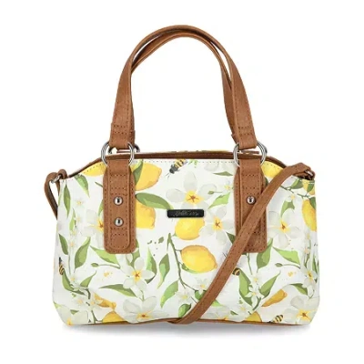 Multi Sac Olivia Floral Print Satchel In White