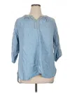 Multiples 3/4 Sleeve Blouse In Blue