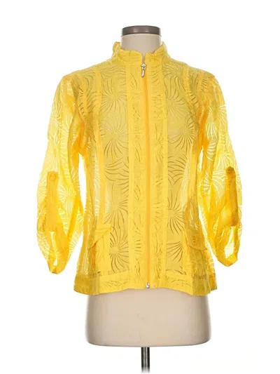 Pre-owned Multiples 3/4 Sleeve Blouse In Yellow