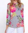 Multiples Chevron Embellished Top In Multi In Multi