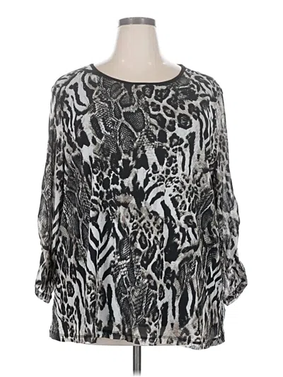 Pre-owned Multiples 3/4 Sleeve T-shirt In Silver