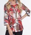 Multiples Button Front Wire Collar Jacket In Multi In Multi