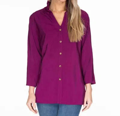 Multiples Alessia Top In Eggplant In Pink
