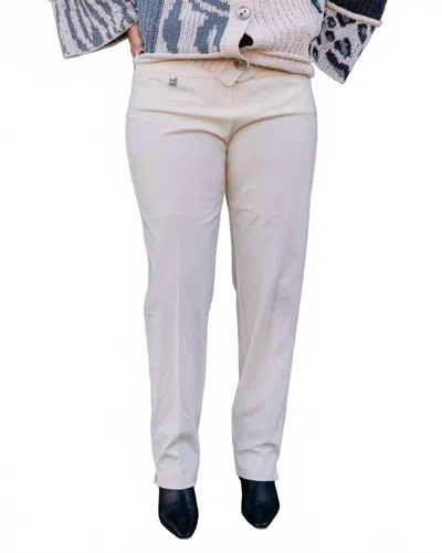Multiples Ankle Slim Fit Pants In Cream In Pattern