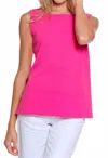 Multiples Basic Cooling Tank Top In Fuchsia In Metallic