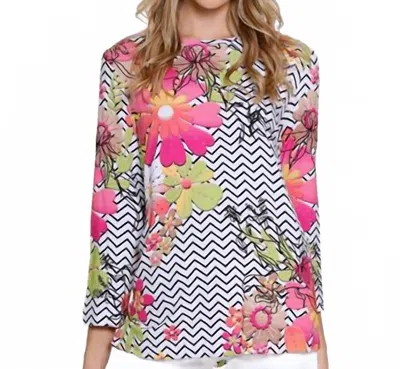 MULTIPLES BELIEVE ME TOP IN WHITE MULTI
