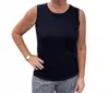 Multiples Black Sweater Tank In Blue