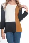 Multiples Block Sleeves Sweater In Multicolor In Multi