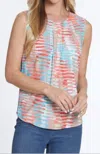 Multiples Button Back Sleeveless Top In Multi In Multi