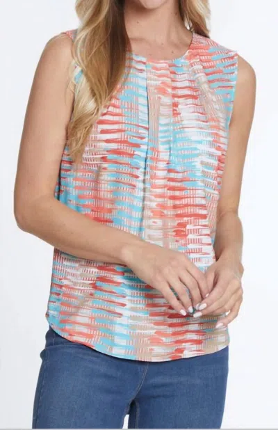 Multiples Button Back Sleeveless Top In Multi