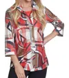 Multiples Button Front Wire Collar Jacket In Multi In Multi