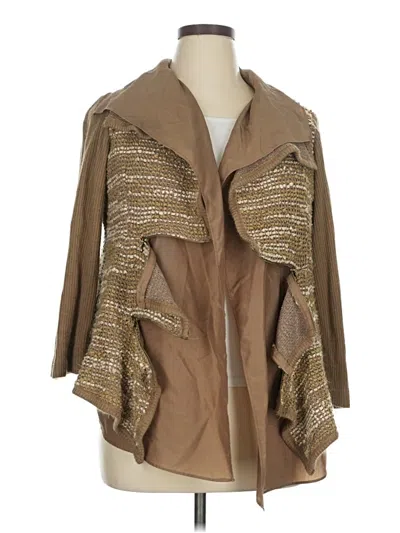 Pre-owned Multiples Cardigan Sweater In Tan