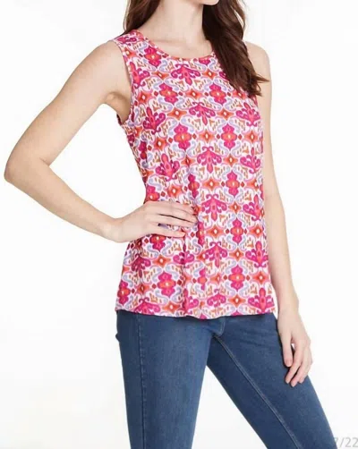 Multiples Carnival Design Tank In Fuschia In Pink