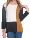 Multiples Block Sleeves Sweater In Multicolor In Multi