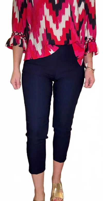 Multiples Crop Pant With Pockets In Blue