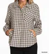 Multiples Cuffed Button Jacket In Brown In Brown