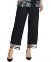 Multiples Drawstring Elastic Waist Pant In Black In Black