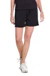 Multiples Drawstring Elastic Waist Pull-on Short In Black In Black
