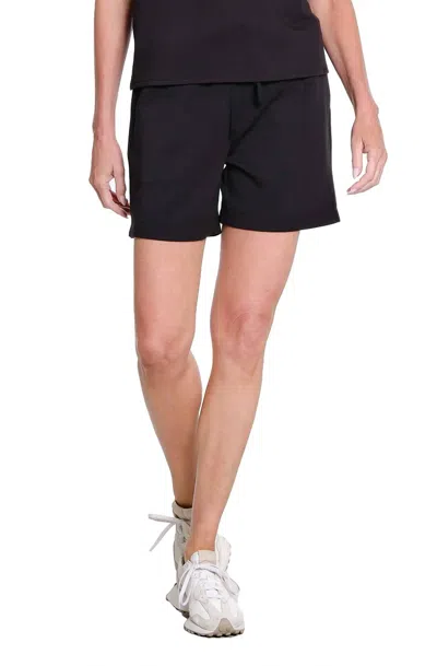 Multiples Drawstring Elastic Waist Pull-on Short In Black