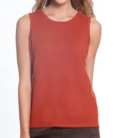 Multiples Drop Neck Tank In Cinnamon In Brown