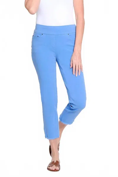 Multiples Effortless Edge Pull-on Ankle Jean In Blue