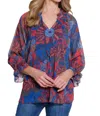 Multiples Bohemian Rhapsody Top In Multi In Animal Print