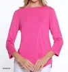 Multiples High-low Knit Top In Fuchsia In Pink