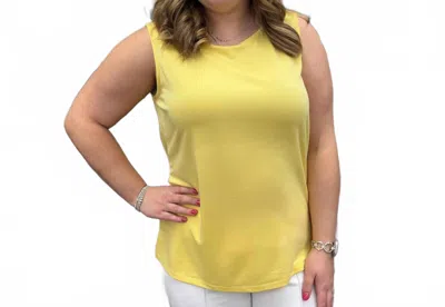 Multiples High Neck Tank Top In Yellow