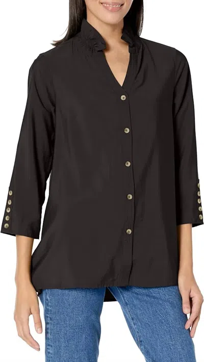Multiples Irresistibly Chic Top In Black