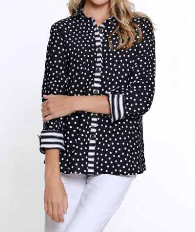 MULTIPLES JANET TOP IN BLACK