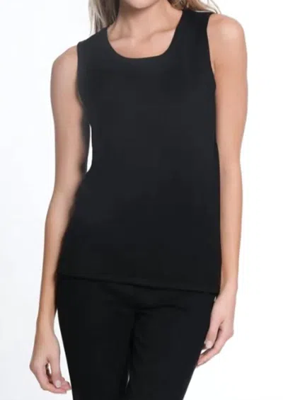 Multiples Jewel Neck Tank Top In Black