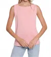 Multiples Lightweight Scoop Neck Tank Top In Blush