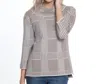 Multiples Long Sleeve Drop Shoulder Cowl Neck In Truffle In Multi