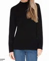Multiples Long Sleeve Mock Neck Sweater In Black In Black