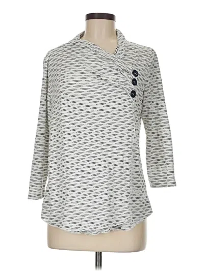 Pre-owned Multiples Long Sleeve Polo Shirt In Gray