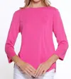 Multiples High-low Knit Top In Fuchsia In Pink