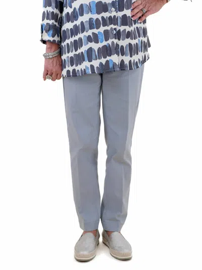 Multiples Lounge Ankle Pants In Sky Grey In Multi