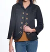 Multiples Midnight Grommet Jacket In Black Denim