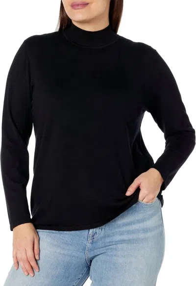 Multiples Mock-neck Sweater In Black