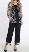 Multiples Open Front Jacket In Black In Black
