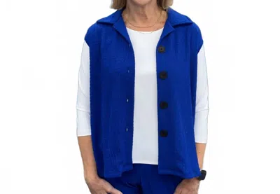 Multiples Pop Mykonos Vest In Blue