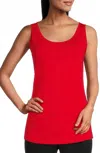 Multiples Poppy Sleeveless Tank Top In Red In Red