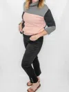 Multiples Pull-on Button Fringe Hem Jean In Black